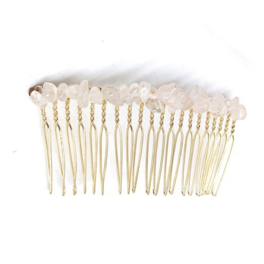 76R. Natural Stone Hair Comb - Picture 3 of 4